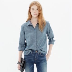 Madewell Chambray Shirt Cropped